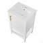 Meuble-lavabo de 20 po avec lavabo, armoire de salle de bain avec porte à fermeture douce-411462949