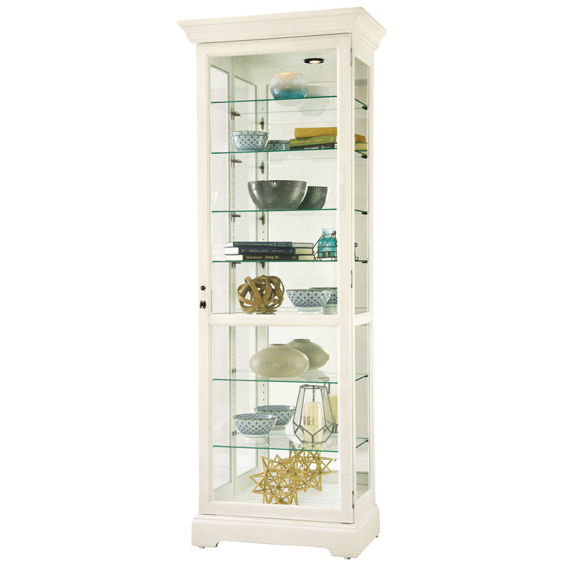 Chesterbrook Lighted Curio Cabinet, Linen