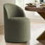 Chaise pivotante en lin avec roulettes cachées-421601428-435872614
