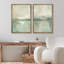 «Sage Green & Tan Lake», paysage abstrait, art mural, œuvre d'art, Calm Relax, 2 pièces-98109734-98109735