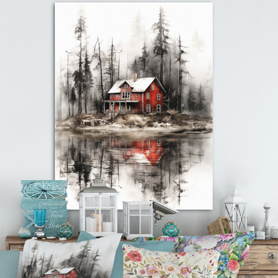 " Red And Gray Lakehouse II "