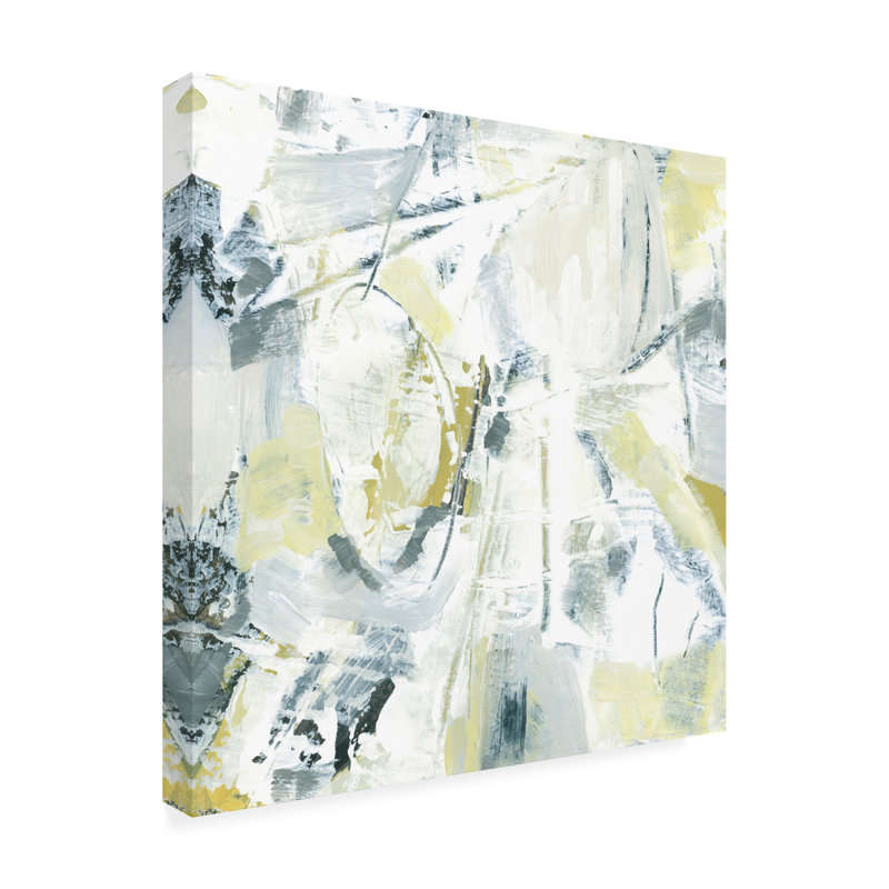 "Citron Graffiti III" sur toile, H 35 po x l 35 po