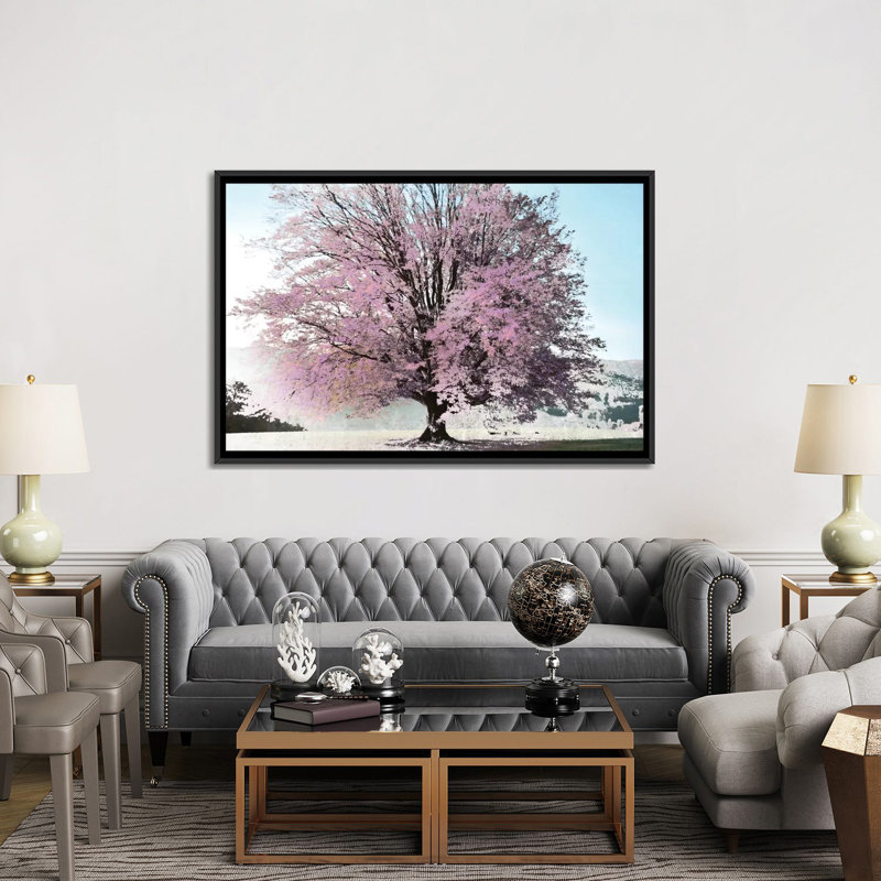«Season of Spring», impression sur toile, H 18 po x l 26 po x P 1,5 po, Toile avec cadre noir, Pas de tapis