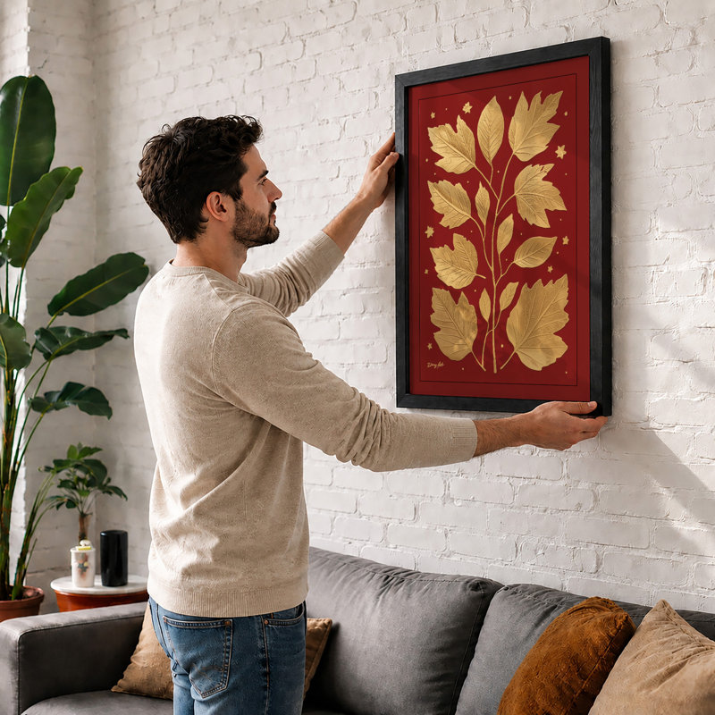 Gilded Botanica Botanical - Framed Print, A1 - 84.1 x 59.4 cm, Oak