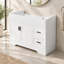 Meuble-lavabo blanc de 42,16 pouces avec portes à fermeture en douceur et 2 tiroirs