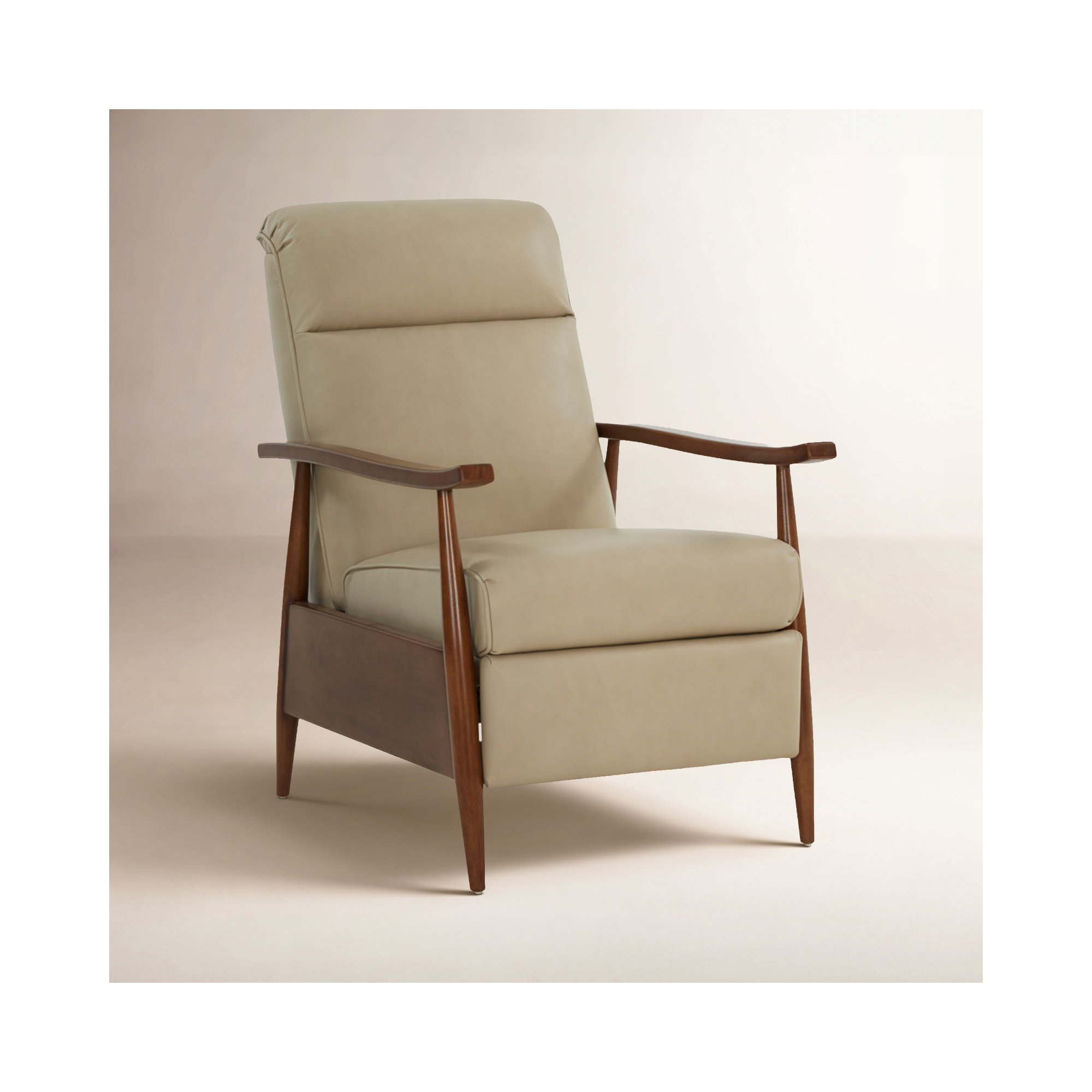  30" Wide Leather Recliner, Shoreham Cream Top Grain Leather