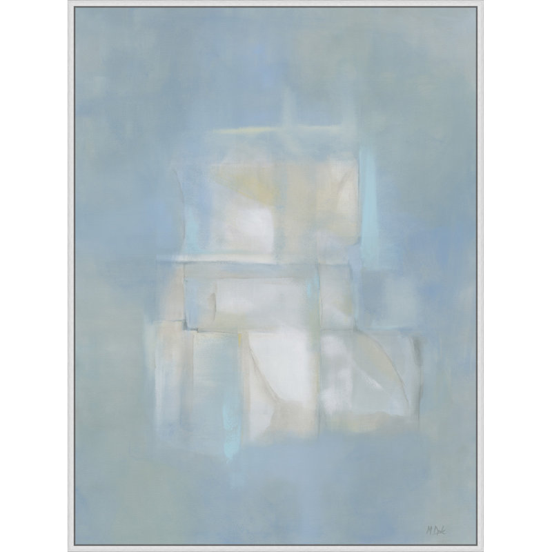 Blue Abstract' Framed Print on Canvas