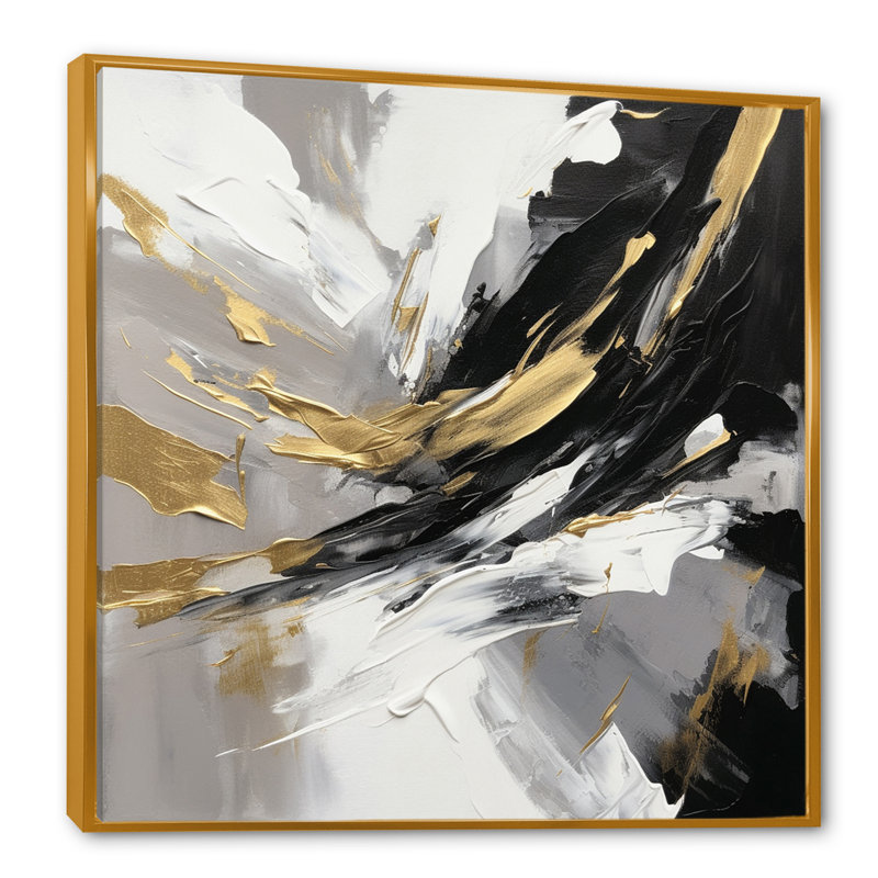 Mystery Awakening III - impressions sur toile abstraites, H 30 po x l 30 po x P 1 po, Toile avec cadre flottant or