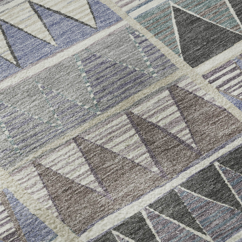 Premium Machine Washable Mayfield AMF2205 geometric Rug, 2'6" x 3'10", Lavender