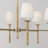 6 - Light Steel Dimmable Chandelier