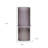 Set of Two Gray Glass Cylinder Table Vases