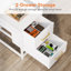 Bureau d'ordinateur 55 pouces blanc avec huche (sans la chaise)-379362733