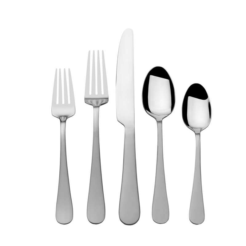 Satin Symmetry 20-Piece Stainless Steel Flatware Set
