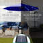 Parasol de marché à DEL 10 pi à DEL pour terrasse, piscine, jardin et inclinaison facile, abat-jour en polyester, 8 nervures - bleu ciel-577441163