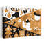 Arbre de Noël festif, classique, minimaliste, arbre de Noël abstrait, impression d'art mural paysage d'hiver-888441657