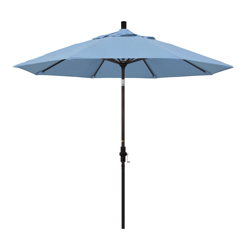 Parasol 9 'Market Sunbrella, Toile toile Sunbrella® bleu ciel