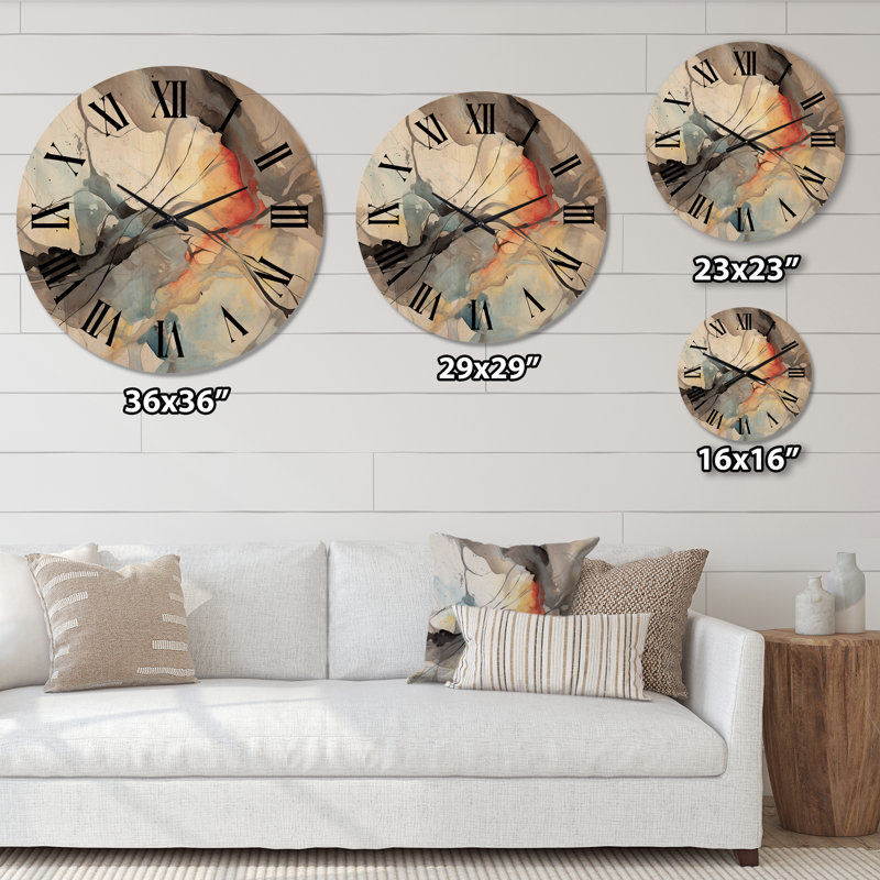 Whitbourne Solid Wood Wall Clock, Extra Large