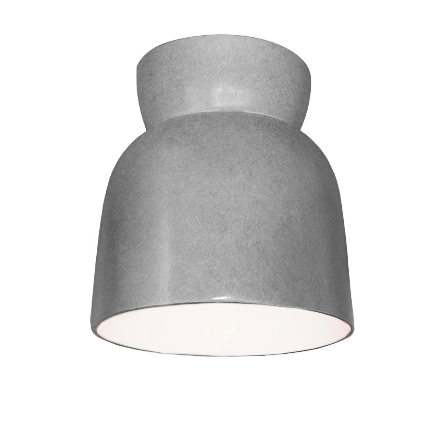 Logan 8" Single Light Flush Mount, Antique Silver, Incandescent (Not Included)