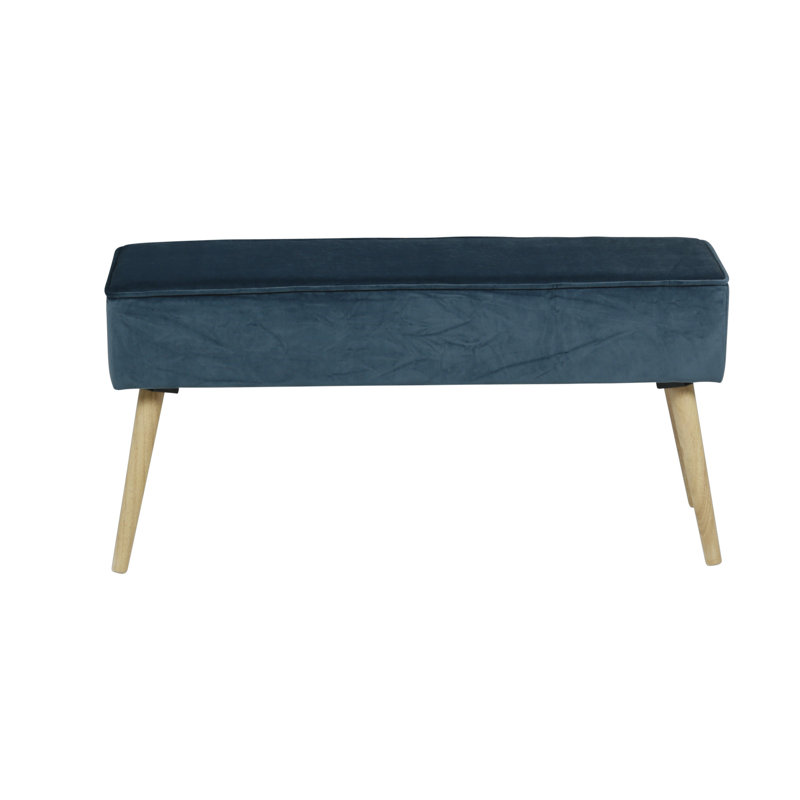 Mikaela Upholstered Bench, Dark Blue