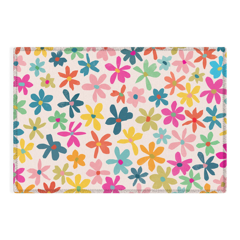 Floral Rug, Rectangle 2' x 3'