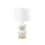 Charlotte Lamp With Shade 16-Inch White Linen, With Gold-335853261
