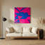 Art mural rigide en métal rose 81-2062908081
