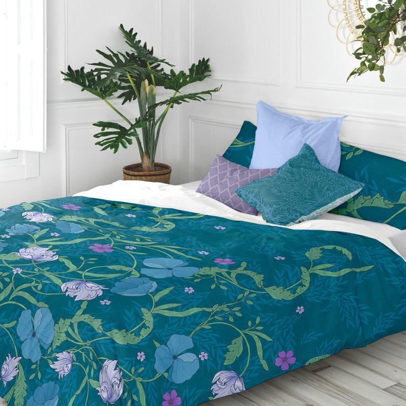 Farnam Floral Duvet Cover Set with Pillowcases, Double - 2 Pillowcases (80 x 80 cm)
