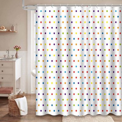 Rideau de douche Rainbow Dots Abstract Dot