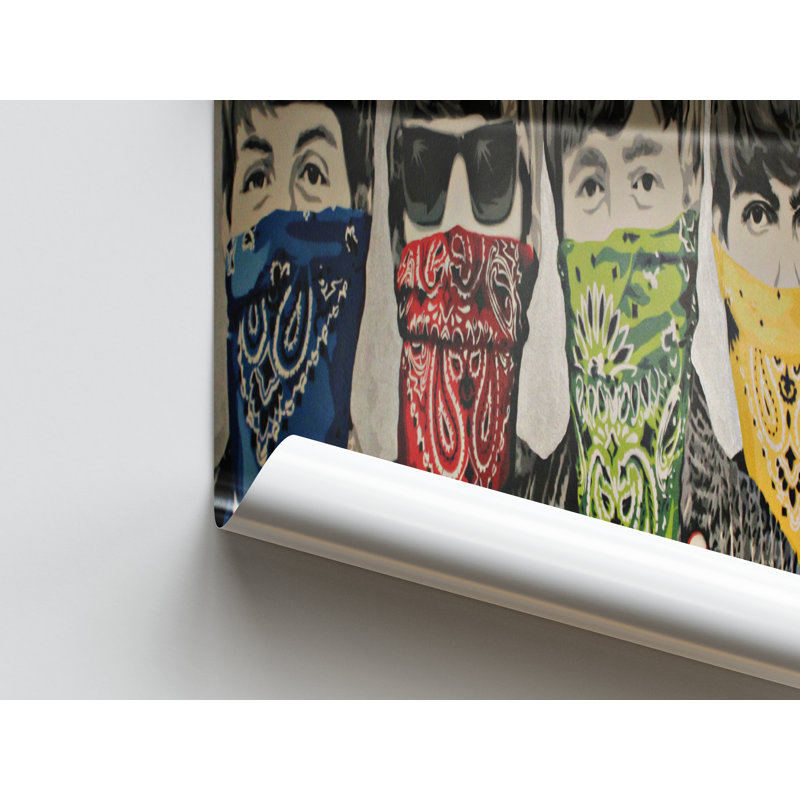 «Banksy Bandanas», art graffiti, affiche abstraite, impression des Beatles de Banksy, art mural des Beatles, œuvre de graffiti,