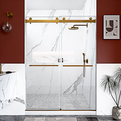Frameless Double Sliding Shower Door