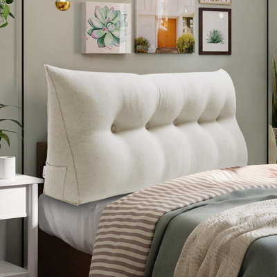 Sit-up Back Comfort Large Triangular Bolster Headboard Reading Wedge Pillow Compression