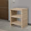Table de bout à 3 niveaux avec étagère ouverte en rotin tressé bohémien 22 po, table de chevet et table d'appoint en bois de manguier naturel pour chambre à coucher et salon