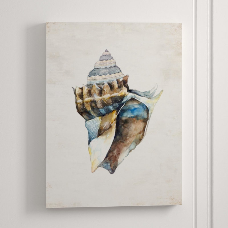 Shell Compilation I Print by Beverly Fuller, Image Brush Gel, 40" H x 30" W x 1.5" D