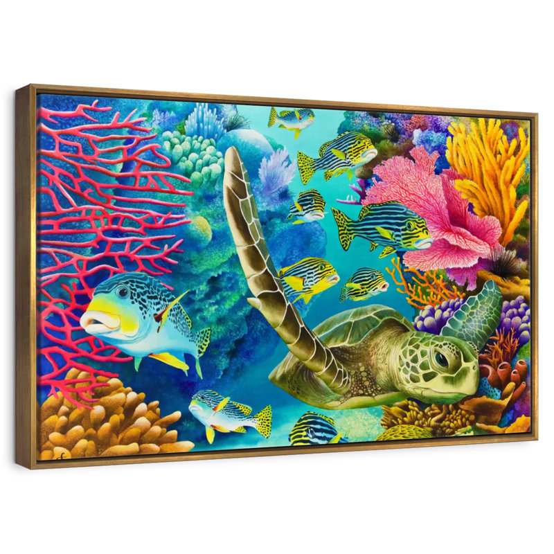 Coral Canyon, Cadre flottant doré, 19 po x 13 po