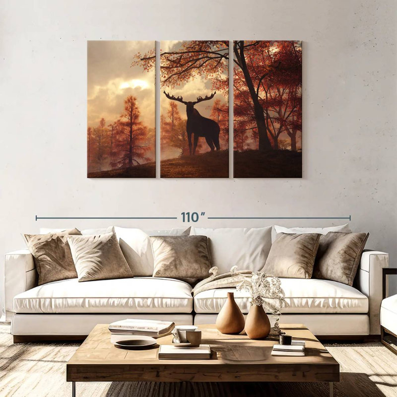 Brampt Autumn Moose, 48" H x 74" W