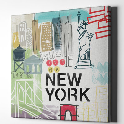 New York - Wrapped Canvas Textual Art Print