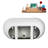59" Streamline Soaking Freestanding Tub and Tray With Internal Drain-101686928