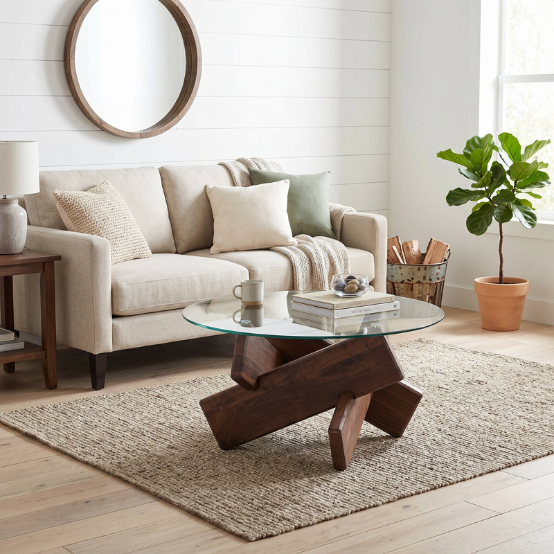 Table basse 33,4 pouces Modern Farmhouse, Noyer