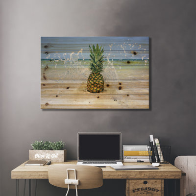 South Florida Pineapple III by Adam Mead - Unframed Graphic Art on Wood