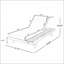 Méridienne pliable en bois d'acacia 2/3 avec dossier réglable et surface de rangement plate pour la cour, la piscine, le jardin et le patio-1815610388