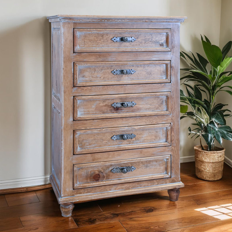 Commode Rio Hondo, Blanc/Brun clair