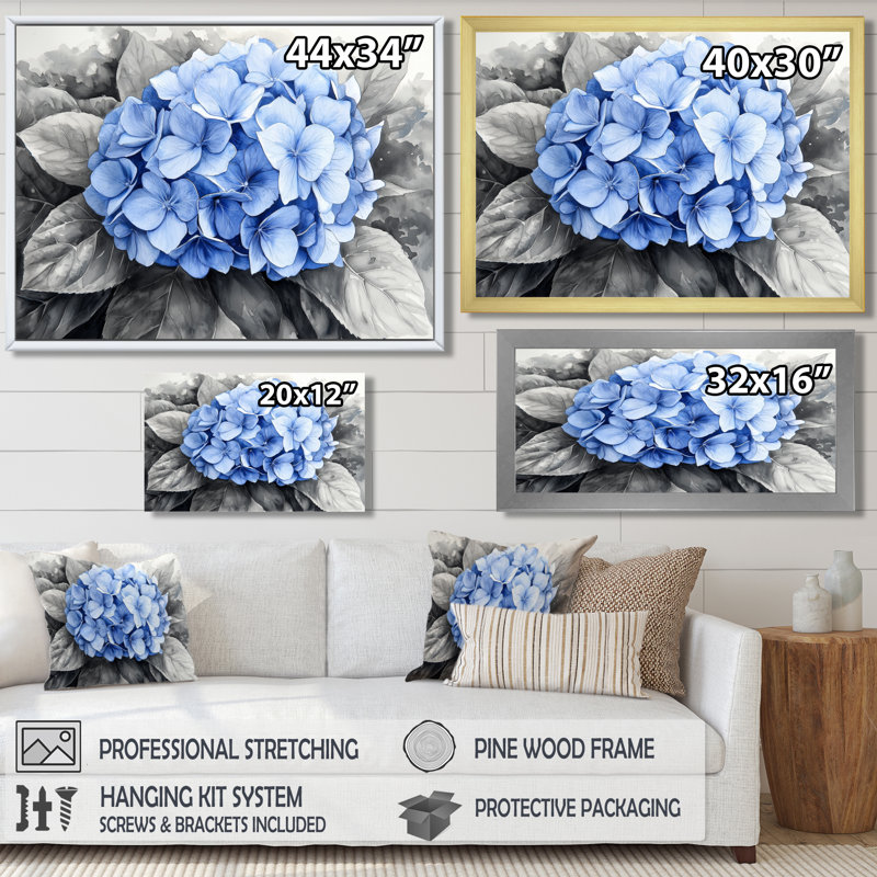 Ingersoll - Floral Wall Art, H 24 po x l 32 po, Picture Frame Print, Doré