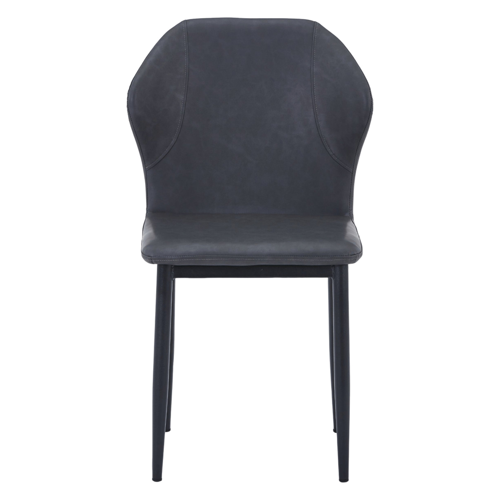 Steves Fabric Metal Side Chair Dining Chair, Charcoal, Single