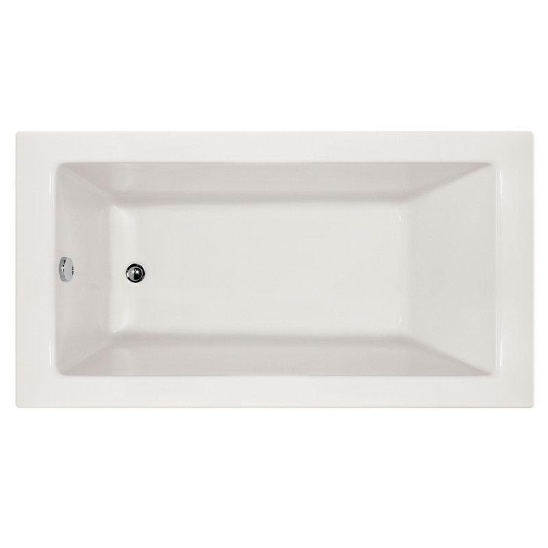 Sydney 72'' L Air Bathtub, White, Left, Polished Brass