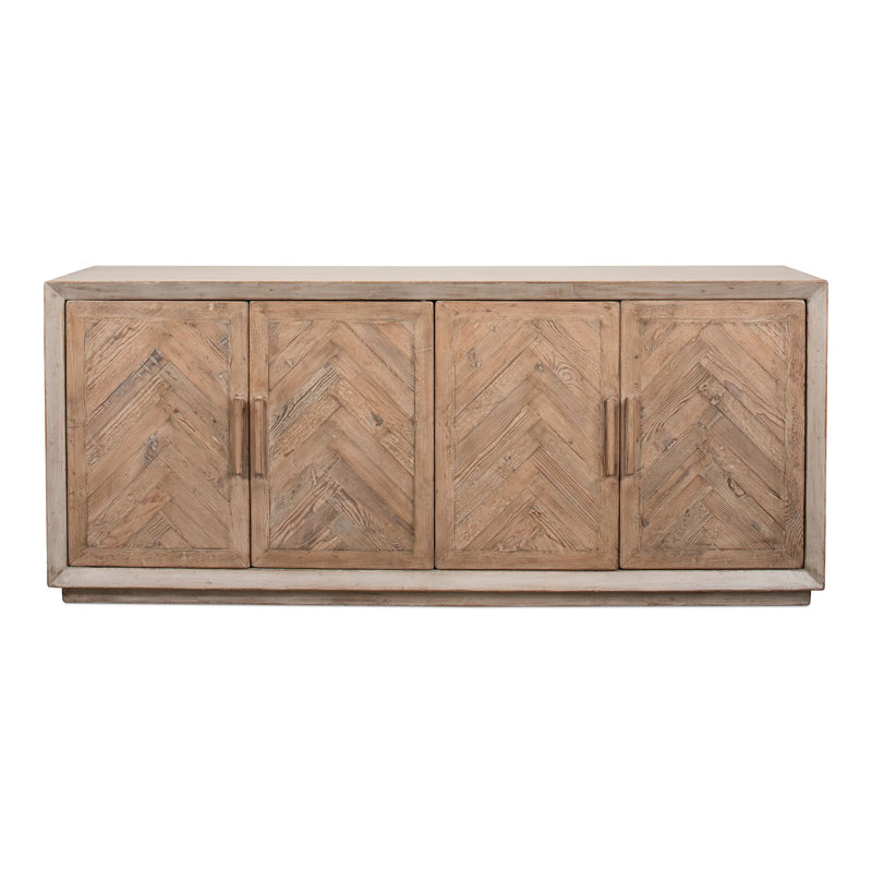 Hollis 80'' W Solid Wood Sideboard, Antique White