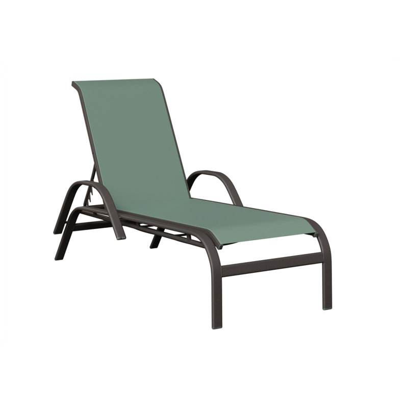 Chaise longue berlinoise en graphite moucheté Berlin, Vert, Graphite moucheté