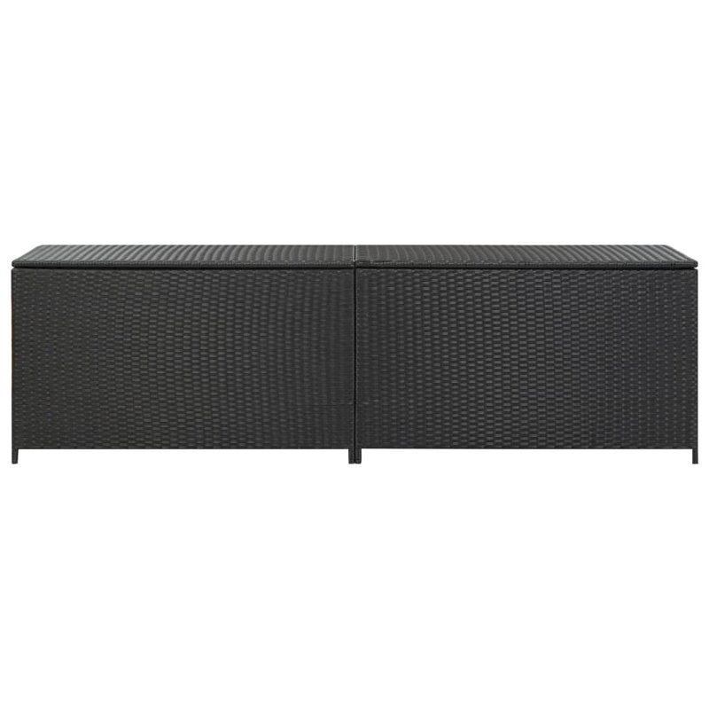 WFX Utility 200cm W 600L Water Resistant Wicker Deck Box in Black