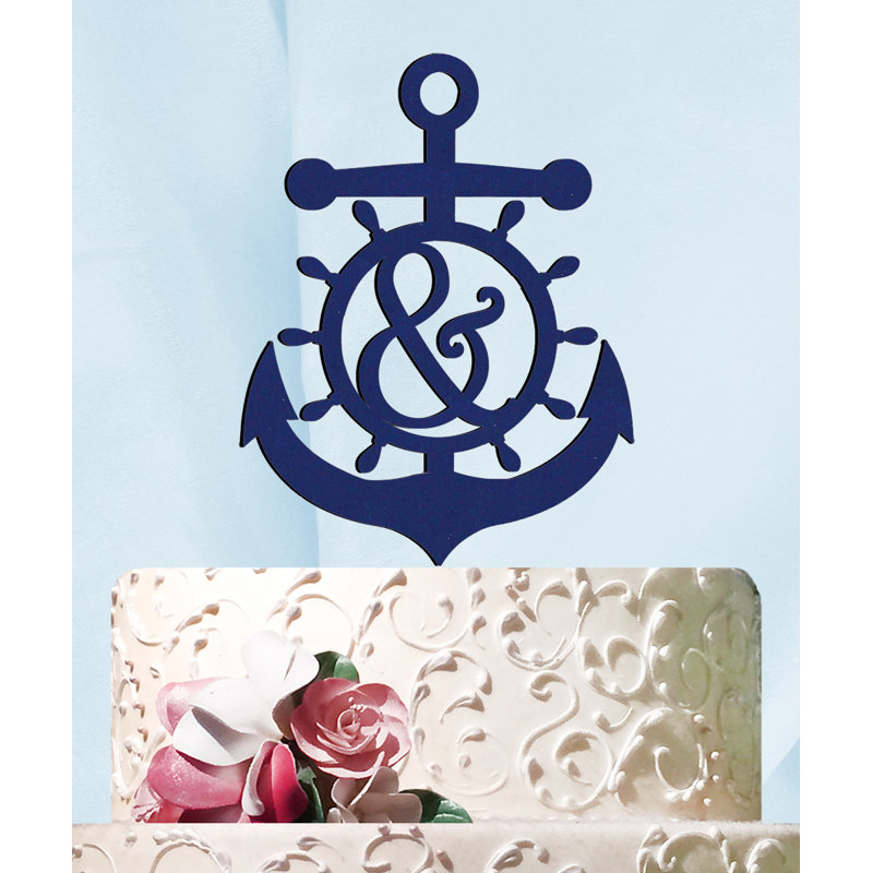 Surmatelas de gâteau perluète Anchor Wheel, Bleu marine