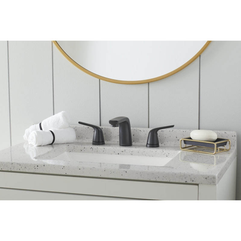 Robinet de salle de bain Lemora, Noir satiné