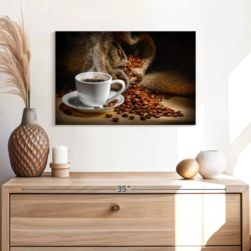 Freshly Brewed Coffee Canvas Print, 24" H x 16" W x 1.25" D